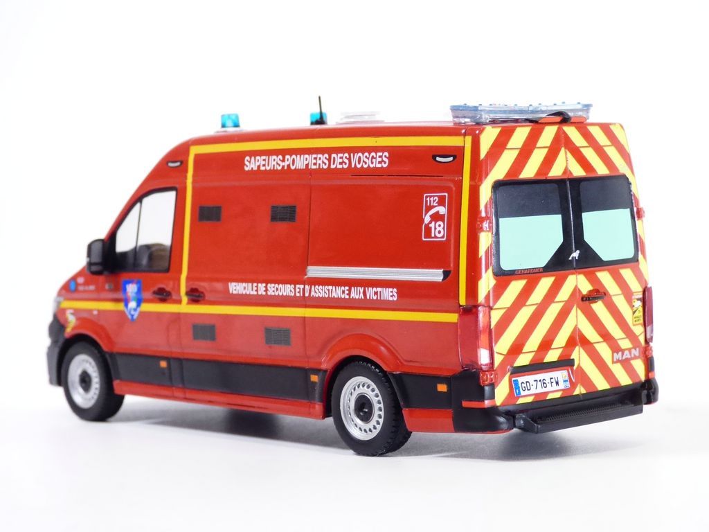 Ambulance MAN TGE L2H2 – Sapeurs Pompiers VSAV – Odeon 1/43 – Neuve