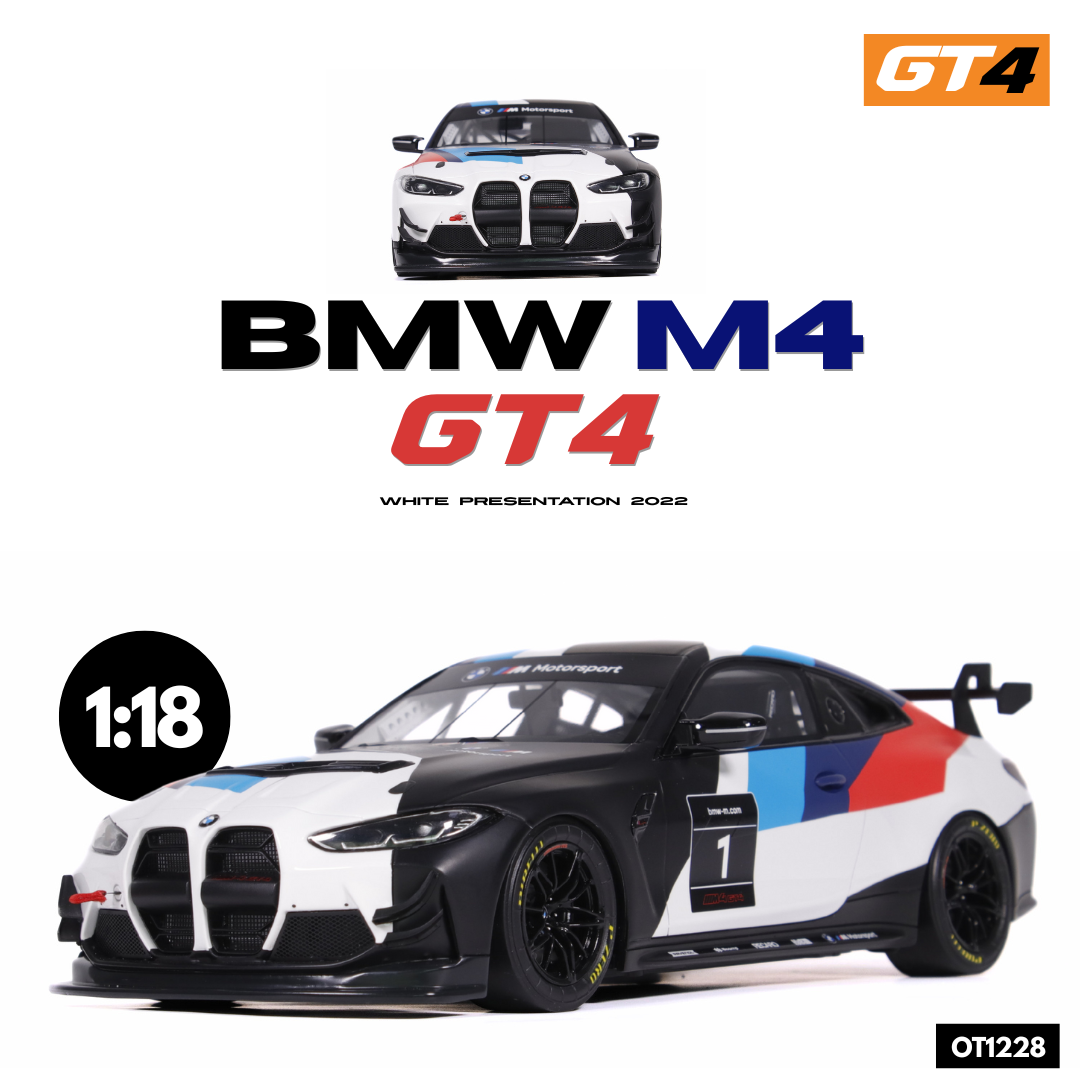 BMW M4 GT4 White Presentation 2022 1/18 OTTOMOBILE OT1228