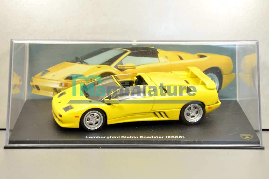 Modèle Réduit 1/43 Lamborghini Diablo Roadster 2000 - Jaune - Hachette/Ixo - Neuf
