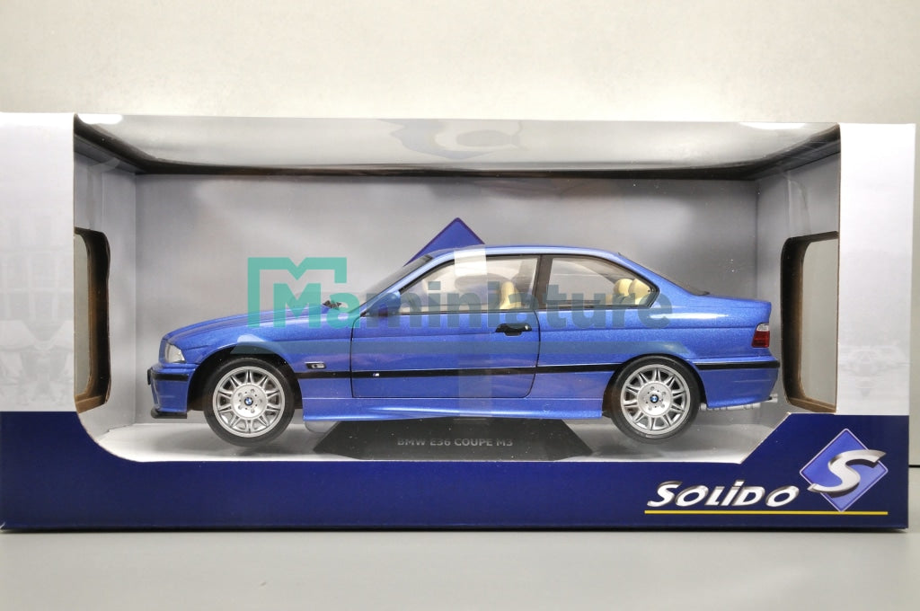 BMW M3 E36 Bleu 1990 1/18 SOLIDO S1803901 –