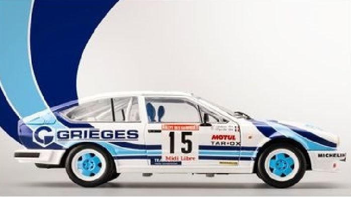 Voiture Rallye Alfa Romeo GTV6 1986 - Modèle Solido 1/18, Métal Et Plastique
