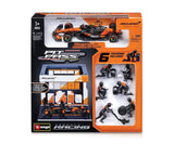 Diorama McLaren F1 MCL39 Garage Pit Stop Lando Norris 2025 1/43 BBURAGO 18-38457-4