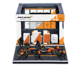 Diorama McLaren F1 MCL39 Garage Pit Stop Lando Norris 2025 1/43 BBURAGO 18-38457-4