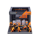 Diorama McLaren F1 MCL38 Garage Pit Stop Lando Norris 1/43 BBURAGO 18-38451-N
