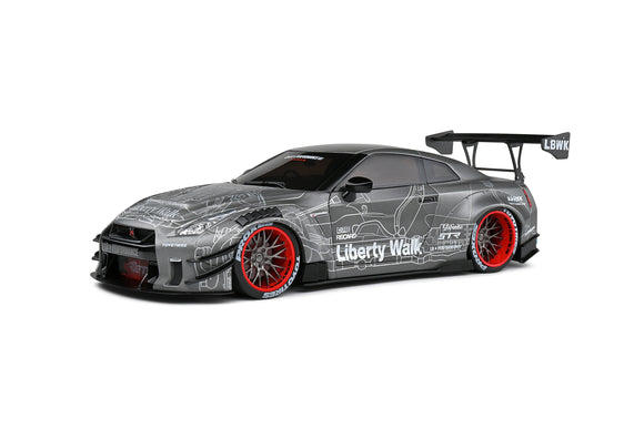 Nissan GT-R (R35) Liberty Walk Silver 1/18 SOLIDO S1805810