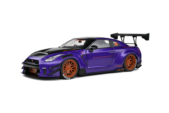 Nissan GT-R R35 Liberty Walk Body Kit Purple 1/18 SOLIDO S1805812