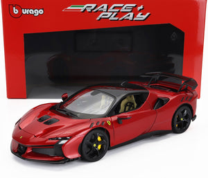 Ferrari SF90 XX Stradale 2024 Rosso Corsa Nero 1/18 BBURAGO 18-16020R