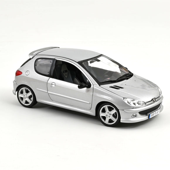 Peugeot 206 RC 2003 Aluminium Silver 1/18 NOREV 184726