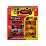 Diorama Ferrari F1 SF-24 Garage Pit Stop Charles Leclerc 2024 1/43 BBURAGO 18-36862-L