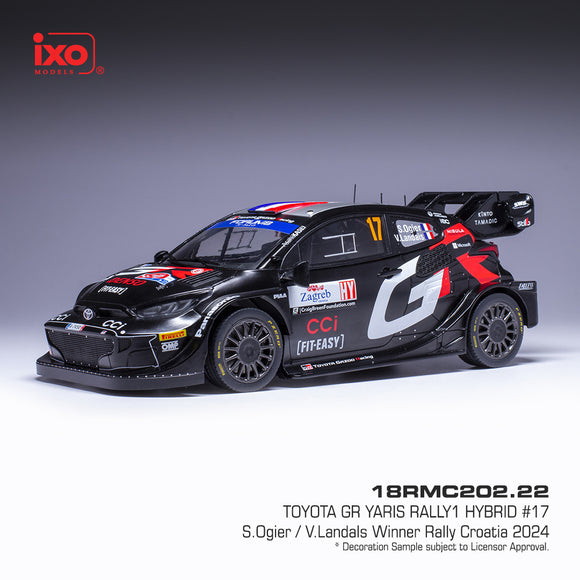 Toyota Yaris Rally1 #17 Rallye de Croatie 2024 1/18 IXO 18RMC202.22