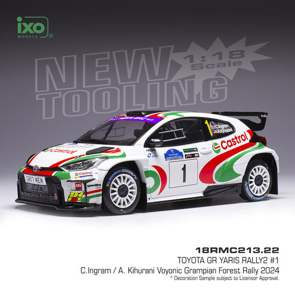 Toyota Yaris GR Rally2 #1 Rallye Grampian Forrest 2024 1/18 IXO 18RMC213.22