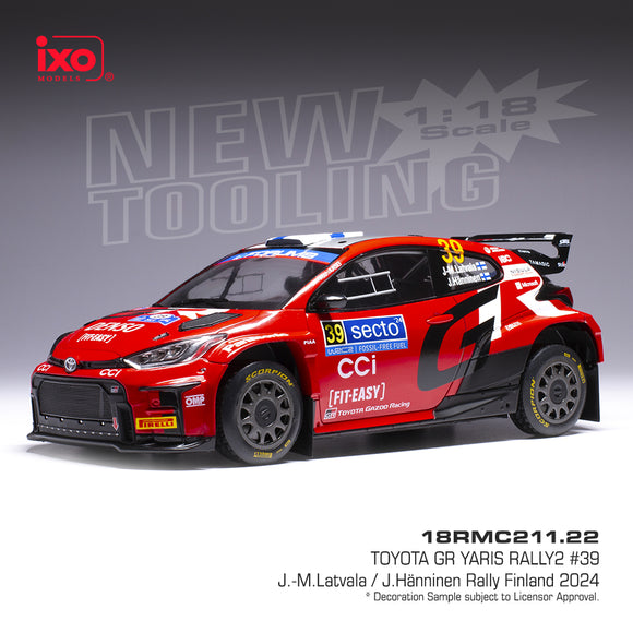 Toyota Yaris GR Rally2 #39 Rallye Finlande 2024 1/18 IXO 18RMC211.22