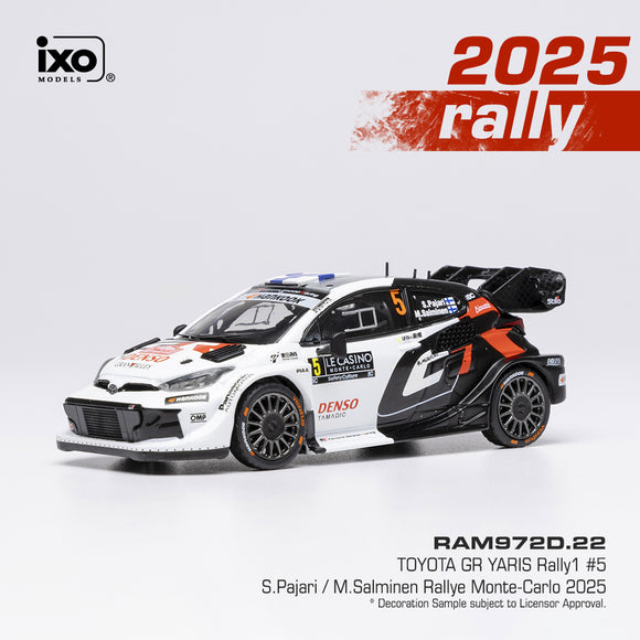 Toyota GR Yaris Rally1 #5 Rallye Monte Carlo 2025 1/43 IXO RAM972D.22