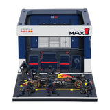 Diorama Red Bull F1 RB21 Garage Pit Stop Max Verstappen 2025 1/43 BBURAGO 18-38459-1