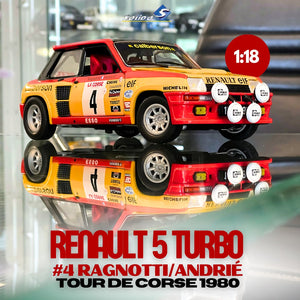 Renault 5 Turbo #4 Rallye Tour de Corse 1980 1/18 SOLIDO S1801314