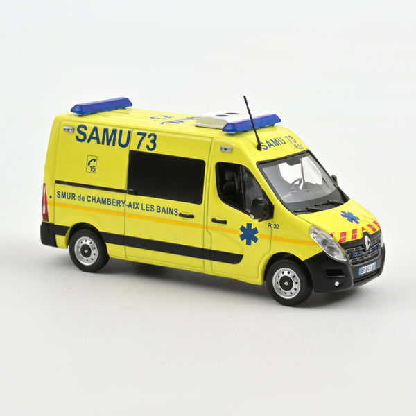 ミニカー　1/43 ルノー マスター 2014 SAMU(イエロー) [518788] 駿河屋 - 【買取】1/43 ルノー マスター 2014 SAMU(イエロー