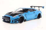 Nissan GT-R R35 Liberty Walk Body Kit Baby Blue 1/18 SOLIDO S1805817