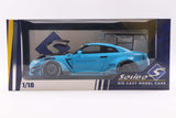 Nissan GT-R R35 Liberty Walk Body Kit Baby Blue 1/18 SOLIDO S1805817