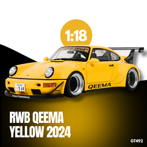 Porsche RWB Qeema Yellow 2024 1/18 GT SPIRIT GT492