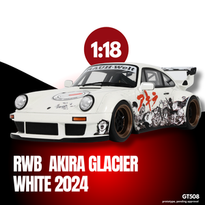 [ Pré-commande ] Porsche RWB Akira Glacier White 2024 1/18 GT SPIRIT GT508