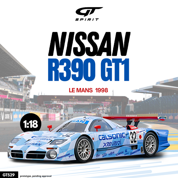 [ Pré-commande ] Nissan R390 GT1 Le Mans 1998 Blue 1/18 GT SPIRIT GT529