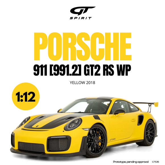 [ Pré-commande ] Porsche 911 (991.2) GT2 RS WP Yellow 2018 1/12 GT SPIRIT GT535