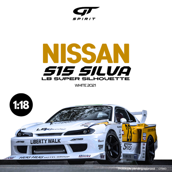 [ Pré-commande ] Nissan S15 Silvia LB Super Silhouette White 2021 1/18 GT SPIRIT GT560