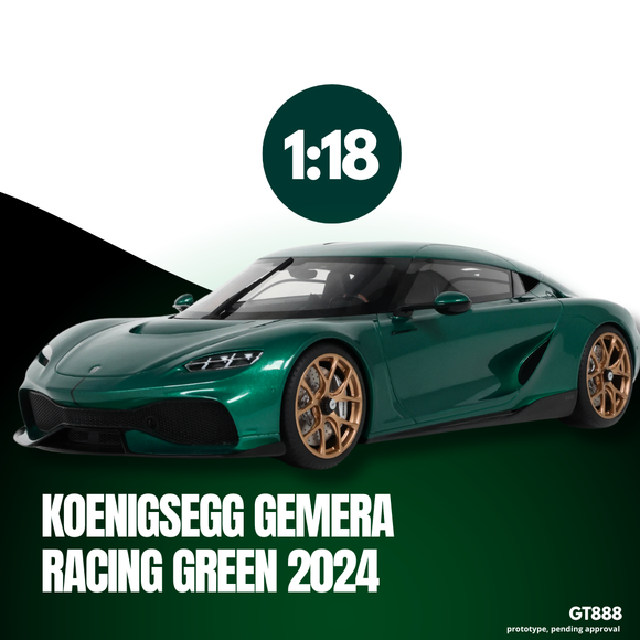 Modèle Réduit Koenigsegg Gemera Racing Green 1/18 - GT Spirit Modèle Réduit Koenigsegg Gemera Racing Green 1/18 - GT Spirit
