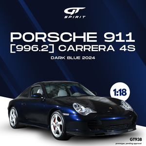 [ Pré-commande ] Porsche 911 (996.2) Carrera 4S Dark Blue 2002 1/18 GT SPIRIT GT938