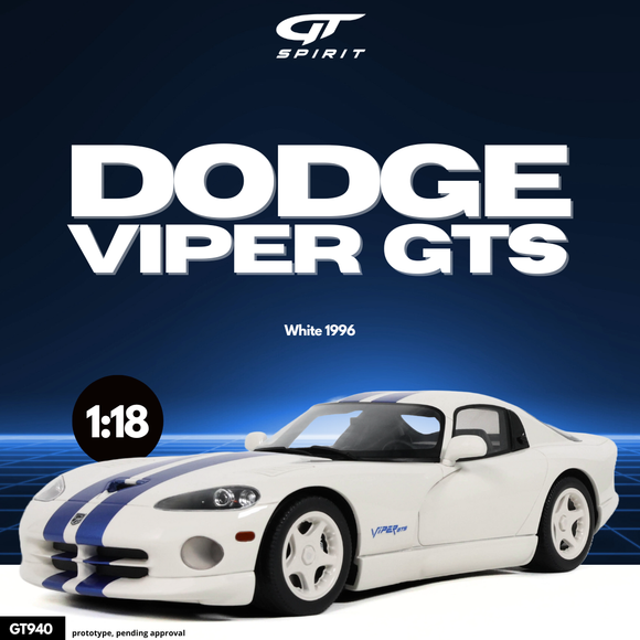 [ Pré-commande ] Dodge Viper GTS White 1996 1/18 GT SPIRIT GT940
