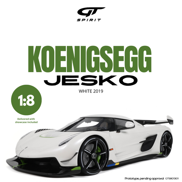 [ Pré-commande ] Koenigsegg Jesko White 2019 1/8 GT SPIRIT GTS801301