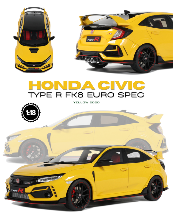 Honda Civic Type R FK8 Yellow 2020 1/18 OTTOMOBILE OT1111