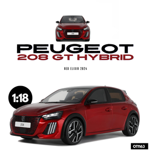 [ Pré-commande ] Peugeot 208 GT Hybrid Red 2024 1/18 OTTOMOBILE OT1163