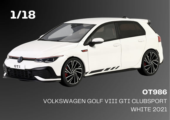 Volkswagen Golf VIII GTI Clubsport White 2021 1/18 OTTOMOBILE OT986