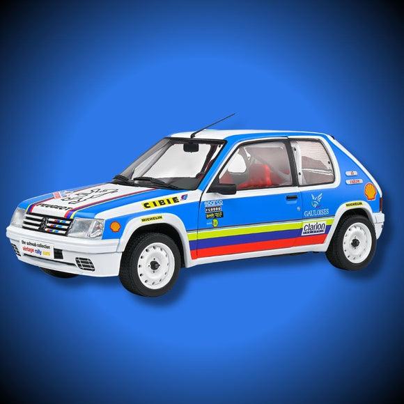 Peugeot 205 Rallye 1.9L Schwab Collection White 1990 1/18 SOLIDO S1801716