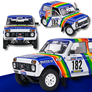 Lada Niva White #182 Paris Dakar 1984 1/18 SOLIDO S1807305
