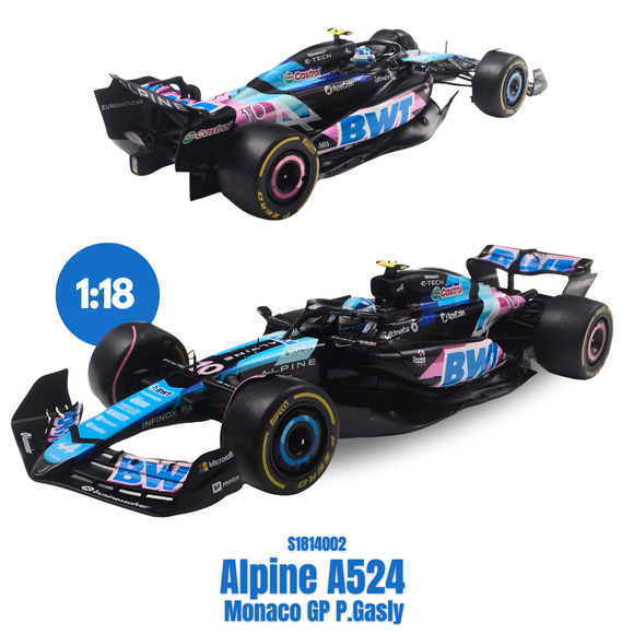 Alpine A524 F1 Team Blue Gasly Monaco GP 2024 1/18 SOLIDO S1814002