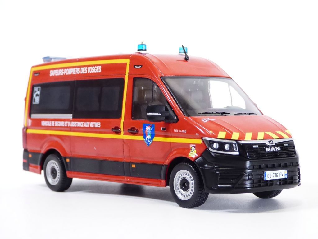Ambulance MAN TGE L2H2 – Sapeurs Pompiers VSAV – Odeon 1/43 – Neuve