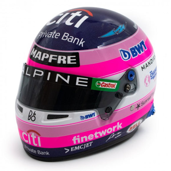 Casque Fernando Alonso - Alpine F1 Saison 2022 1/2 MINI HELMET BELL 4100153