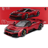 Ferrari F80 2024 Rosso Supercar With Silver Black Wheels 1/18 BBURAGO 18-16919