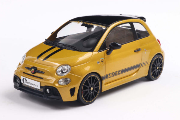 Voiture Miniature Solido Fiat F595 Abarth Works Jaune 2024 échelle 1:18 - Neuf Sous Boîte, Référence S1811306