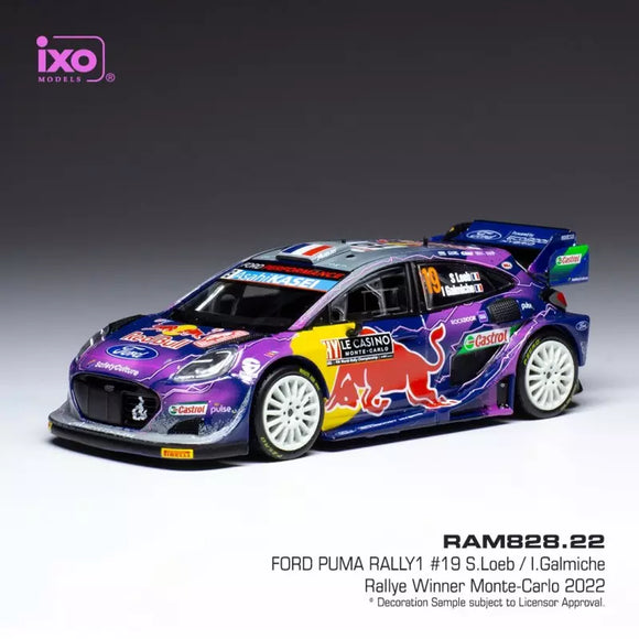 Ford Puma Rally1 #19 Rallye Monte Carlo 2022 1/43 IXO RAM828