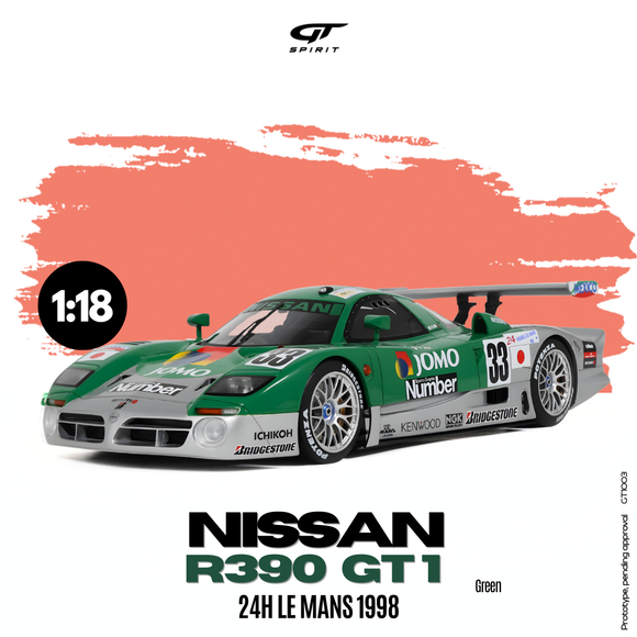 [ Pré-commande ] Nissan R390 GT1 Le Mans 1998 Green 1/18 GT SPIRIT GT1003