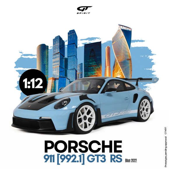 [ Pré-commande ] Porsche 911 (992.1) GT3 RS Blue 2022 1/12 GT SPIRIT GT497