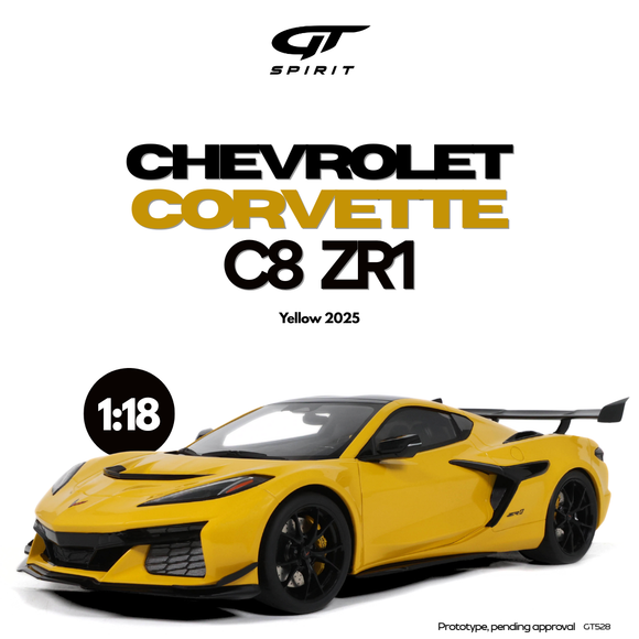 [ Pré-commande ] Chevrolet Corvette C8 ZR1 Yellow 2025 1/18 GT SPIRIT GT528