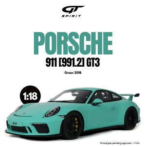 [ Pré-commande ] Porsche 911 (991.2) GT3 Green 2018 1/18 GT SPIRIT GT550