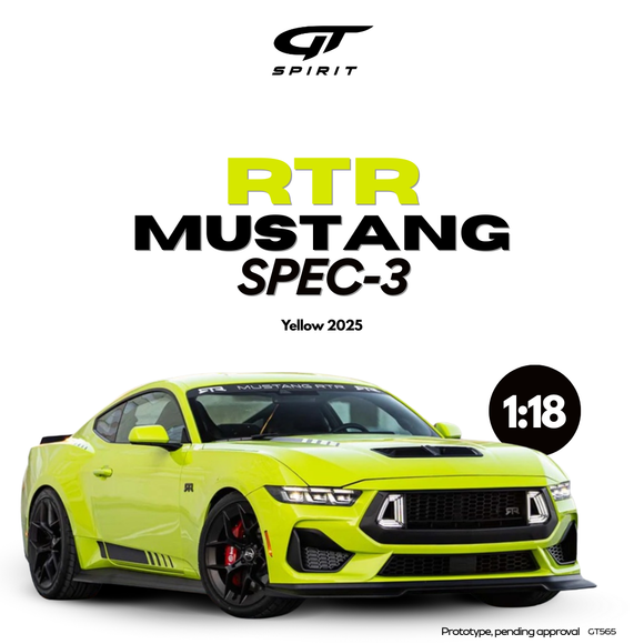 [ Pré-commande ] Ford RTR Mustang Spec-3 Yellow 2025 1/18 GT SPIRIT GT565