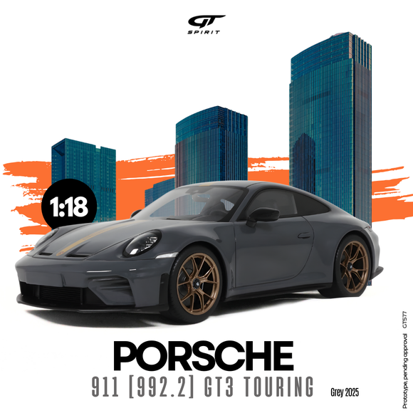 [ Pré-commande ] Porsche 911 (992.2) GT3 Touring Grey 2025 1/18 GT SPIRIT GT577