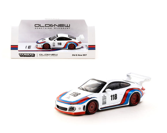 Porsche 997 Old & New White 1/64 TARMAC T64-TL053-WRB