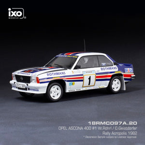 Opel Ascona 400 #1 Team Rothmans Rallye Acropolis 1982 1/18 IXO 18RMC097A.20